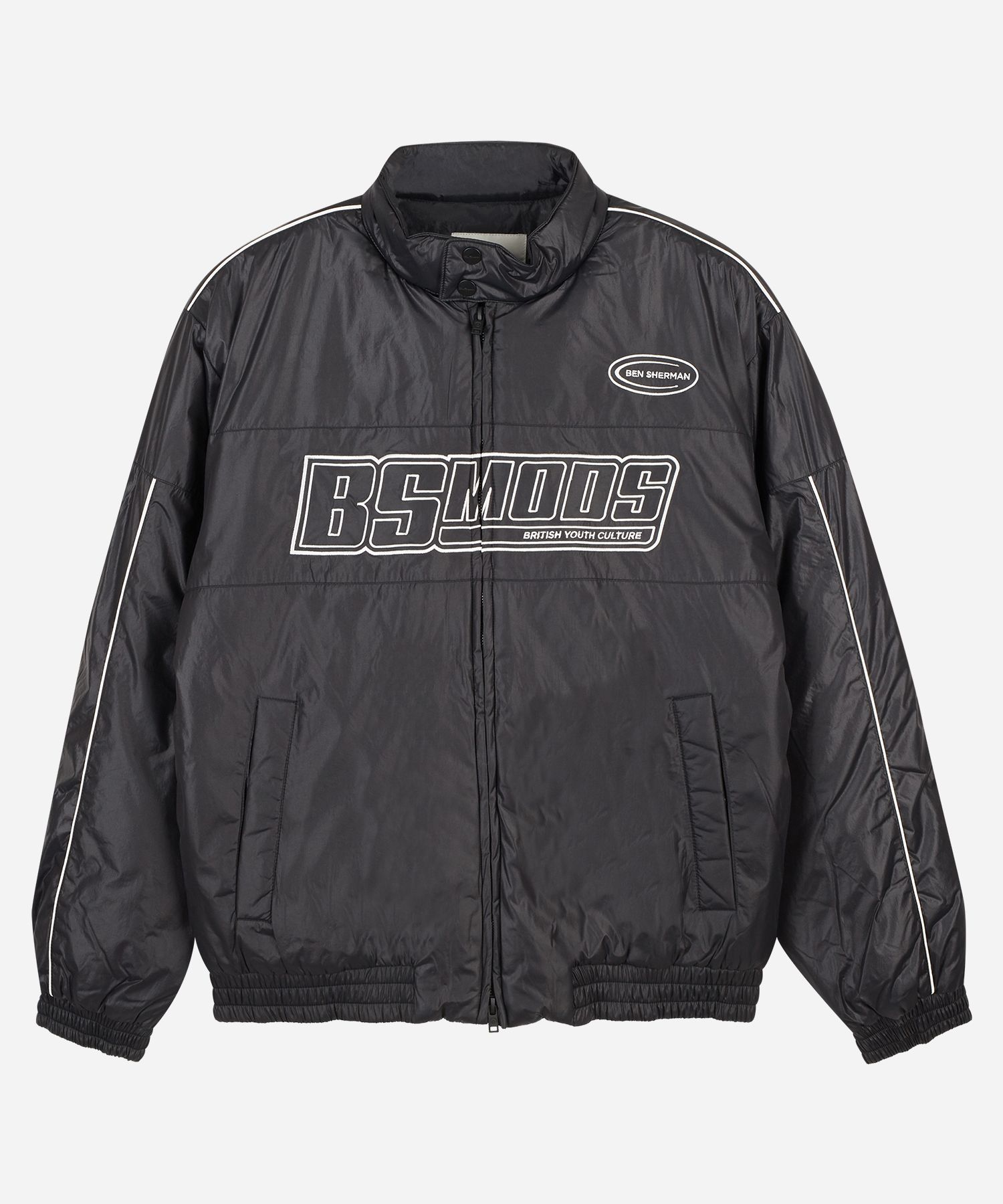 【BEN SHERMAN】Racer Piping Padded Jacket ★男女兼用★追跡付 MUSINSA | BEN SHERMAN Racer Piping Padded Jacket Black