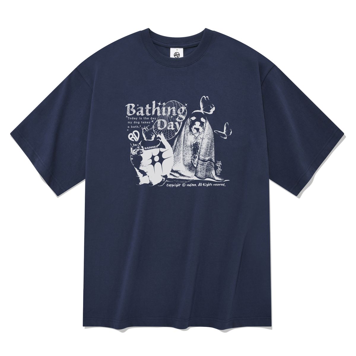 라디네오(RADINEO) 배씽 반팔 티셔츠 네이비