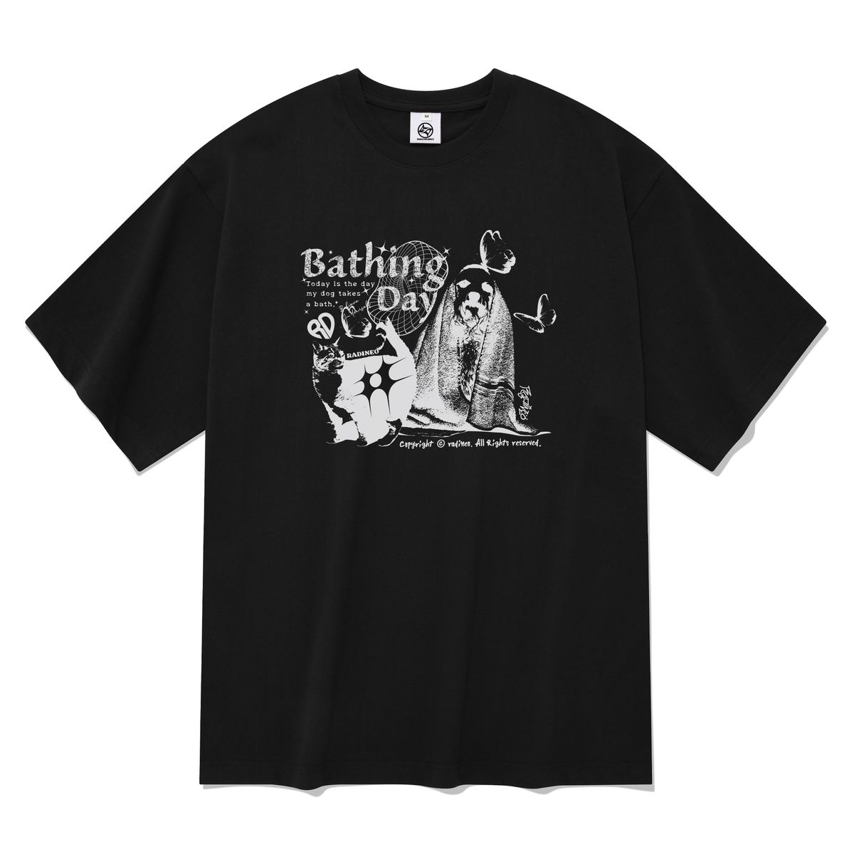 라디네오(RADINEO) 배씽 반팔 티셔츠 블랙