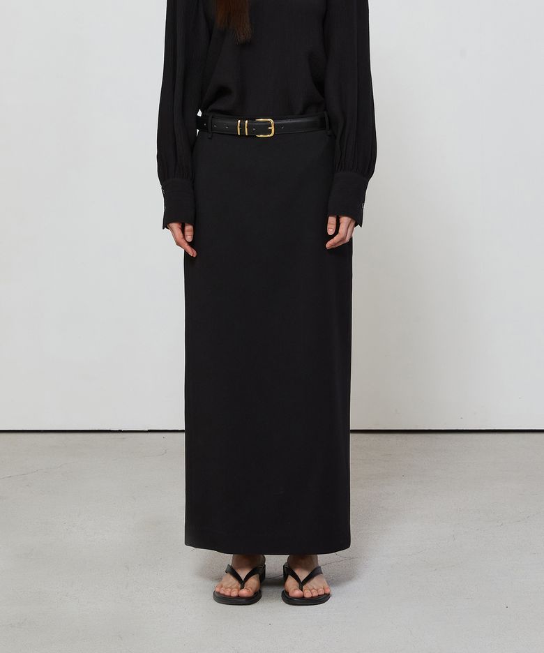 STANDARD FIT LONG SKIRT - BLACK