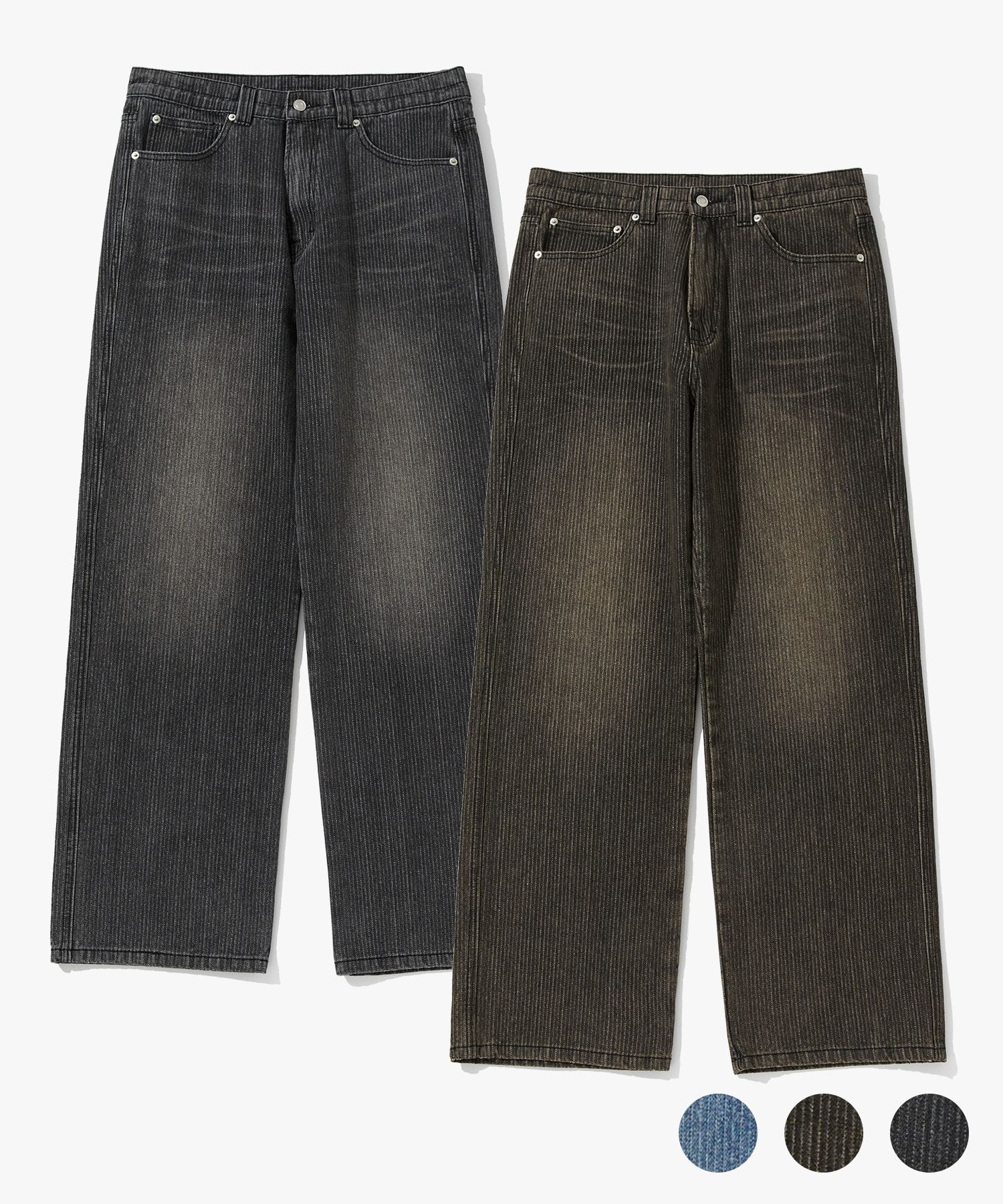 デニム・ジーパン MUSINSA STANDARD Straight Denim Slacks Low Black MMDNP104-AK MUSINSA | MUSINSA STANDARD Straight Denim Slacks [Black]