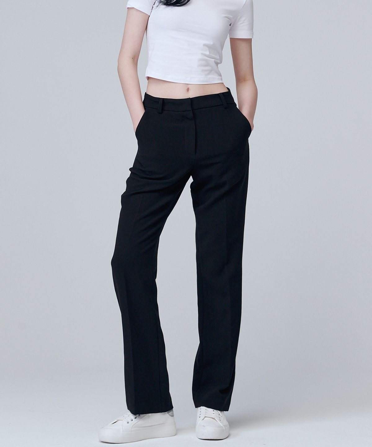 마롭(MALOUPE) 2140 스트레치 슬림 부츠컷 팬츠 (블랙)
