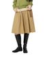CORDUROY POINT COTTON WORK MIDI SKIRT (BEIGE)