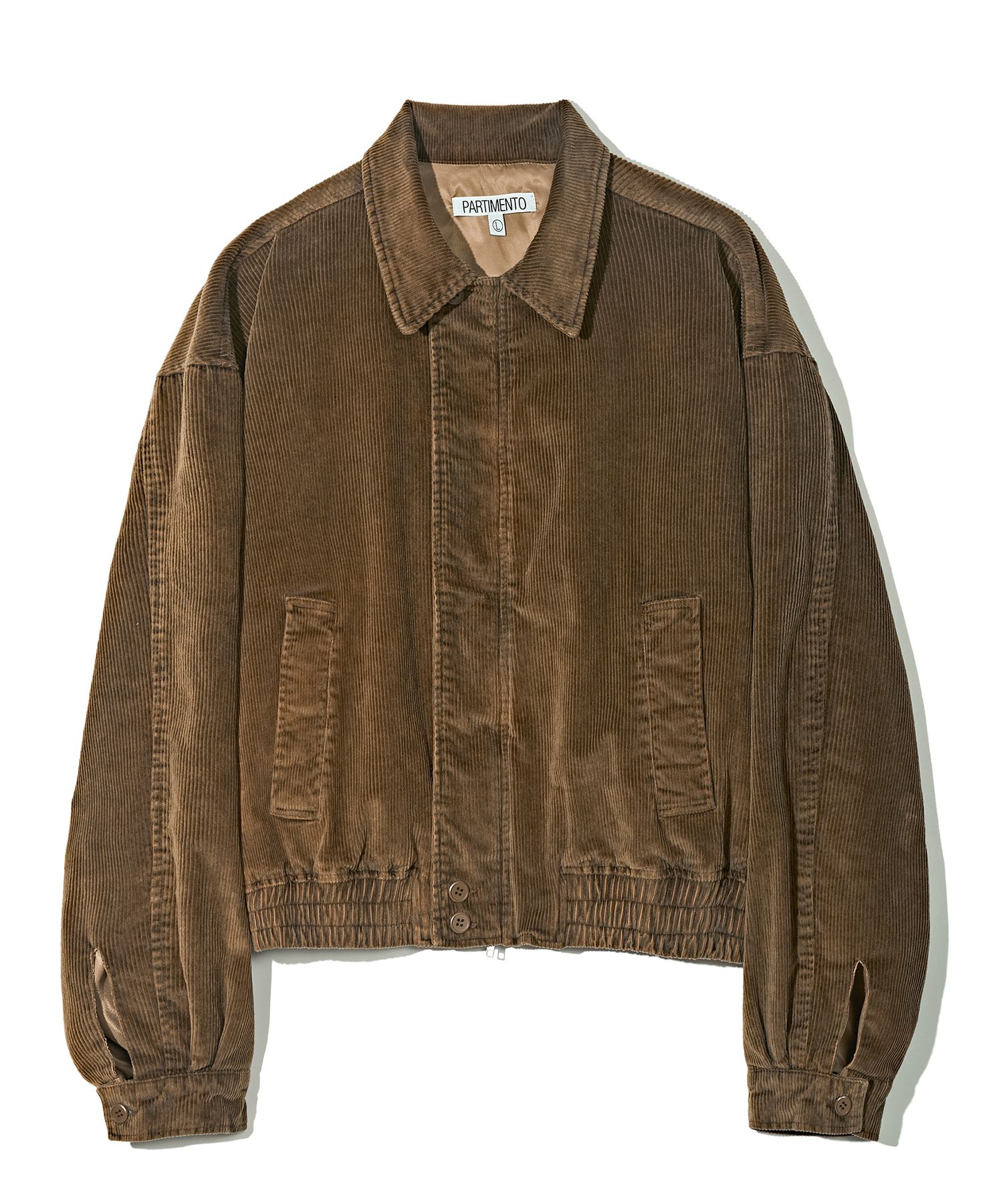 MUSINSA | PARTIMENTO Corduroy Harrington Jacket Brown