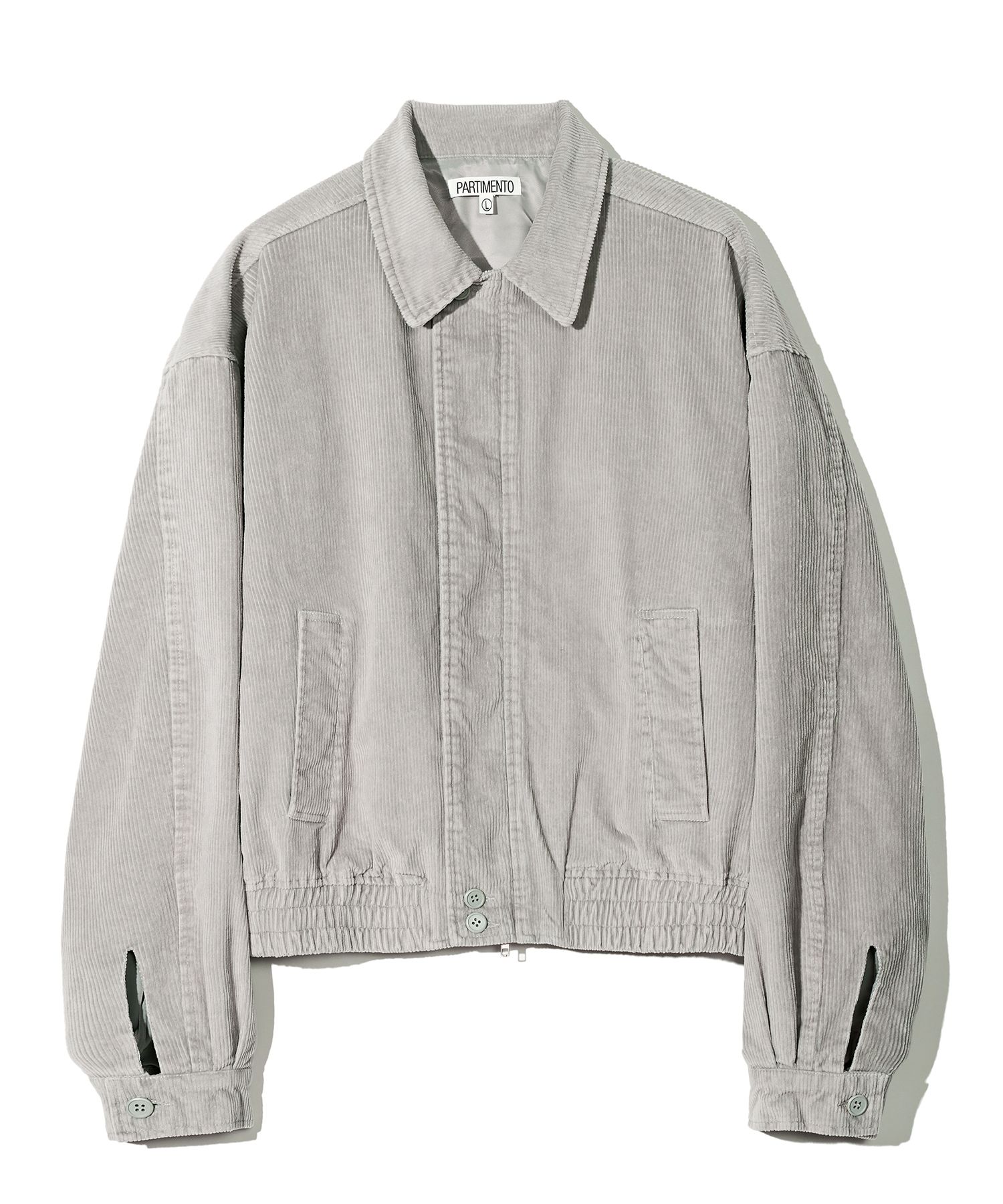 MUSINSA | PARTIMENTO Corduroy Harrington Jacket Grey
