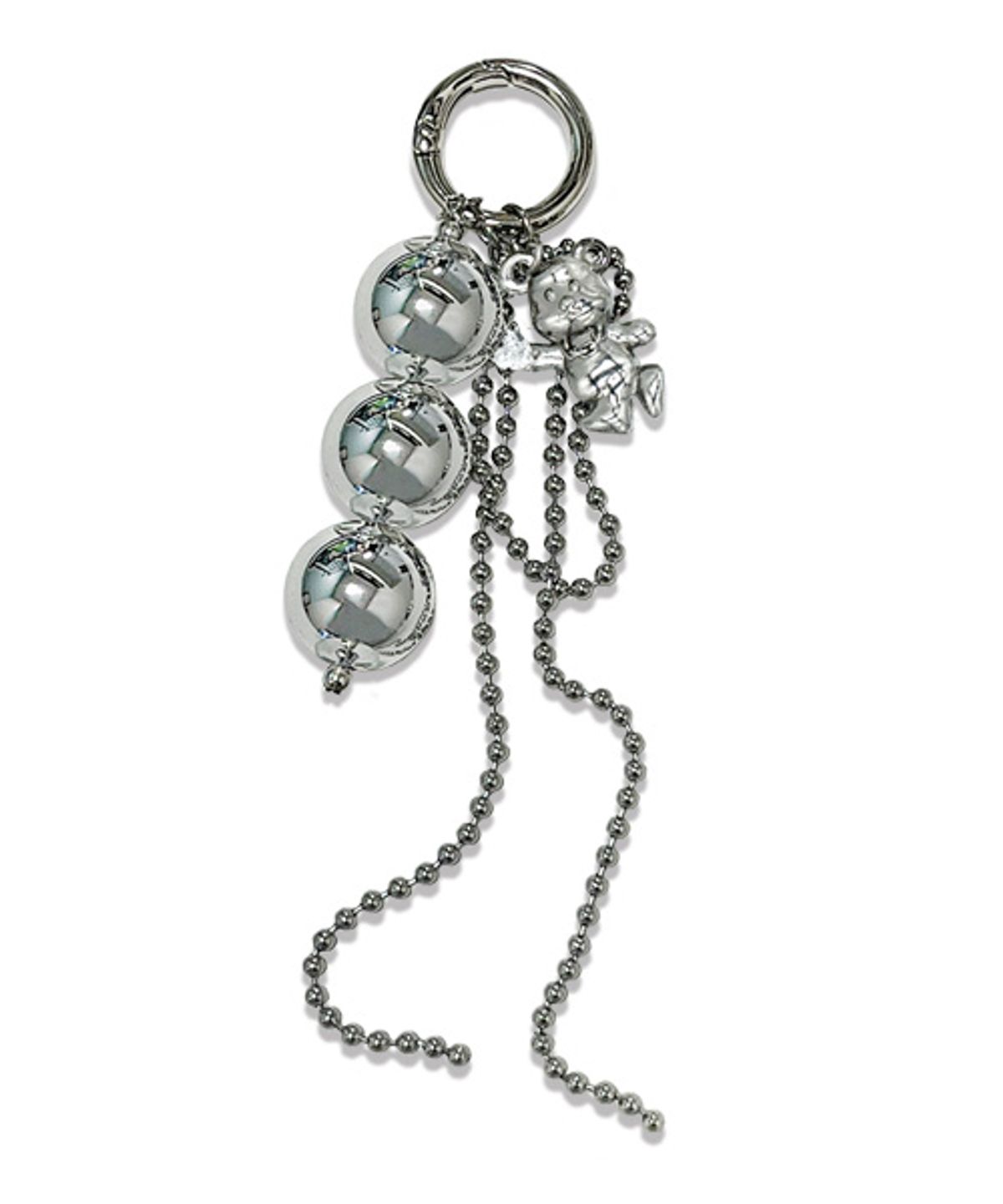 랜덤오프(RANDOMOFF) Cubic metallic Bear keyring [silver]