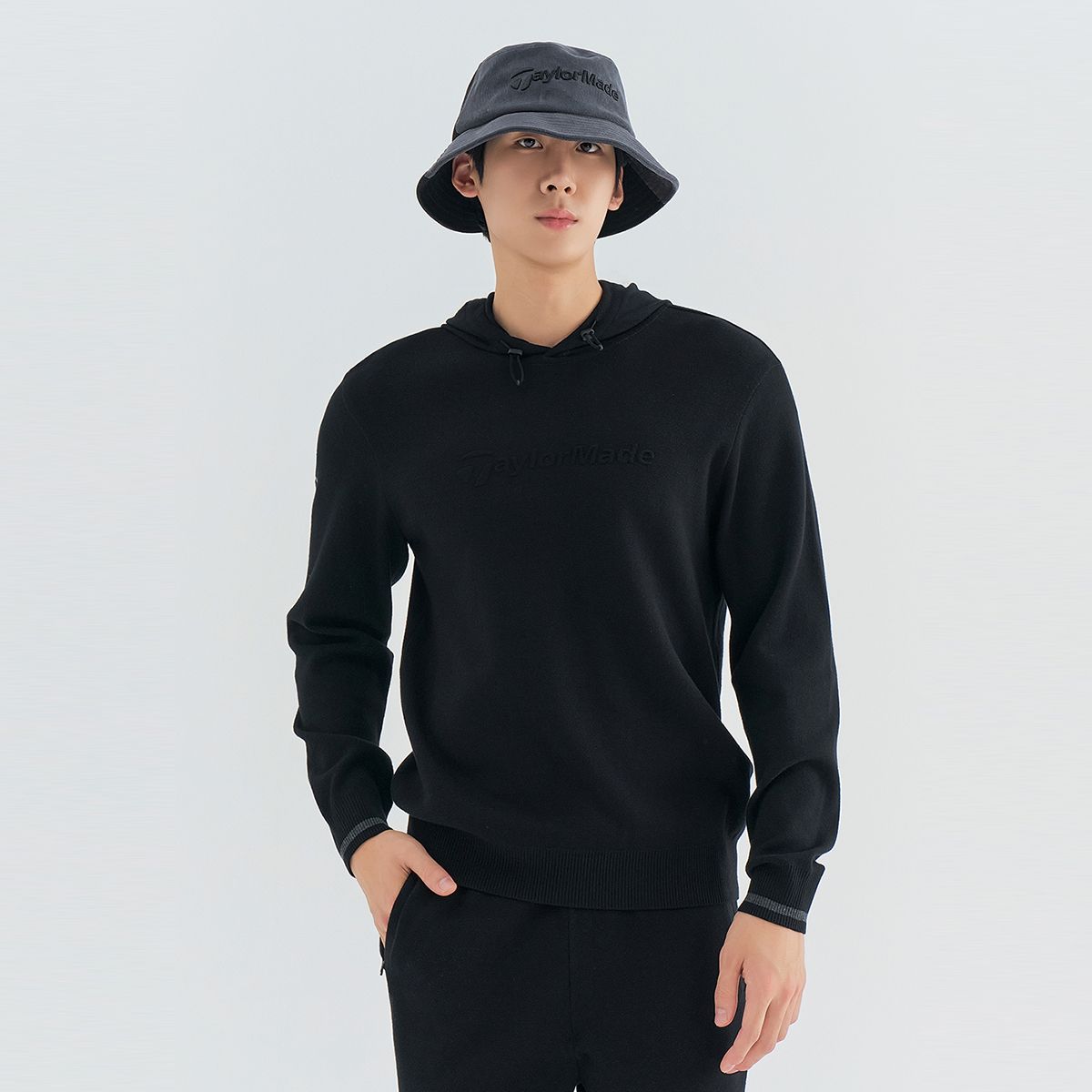 테일러메이드 어패럴(TAYLORMADE APPAREL) 남성 로고 후드 니트 TSN-33HG22-199
