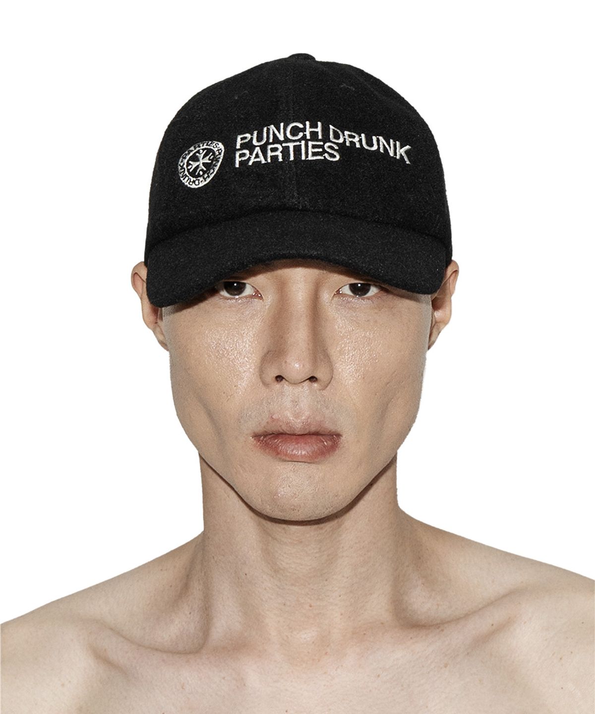 펀치드렁크파티즈(PUNCH DRUNK PARTIES) HQ Logo Wool Cap (BLACK)