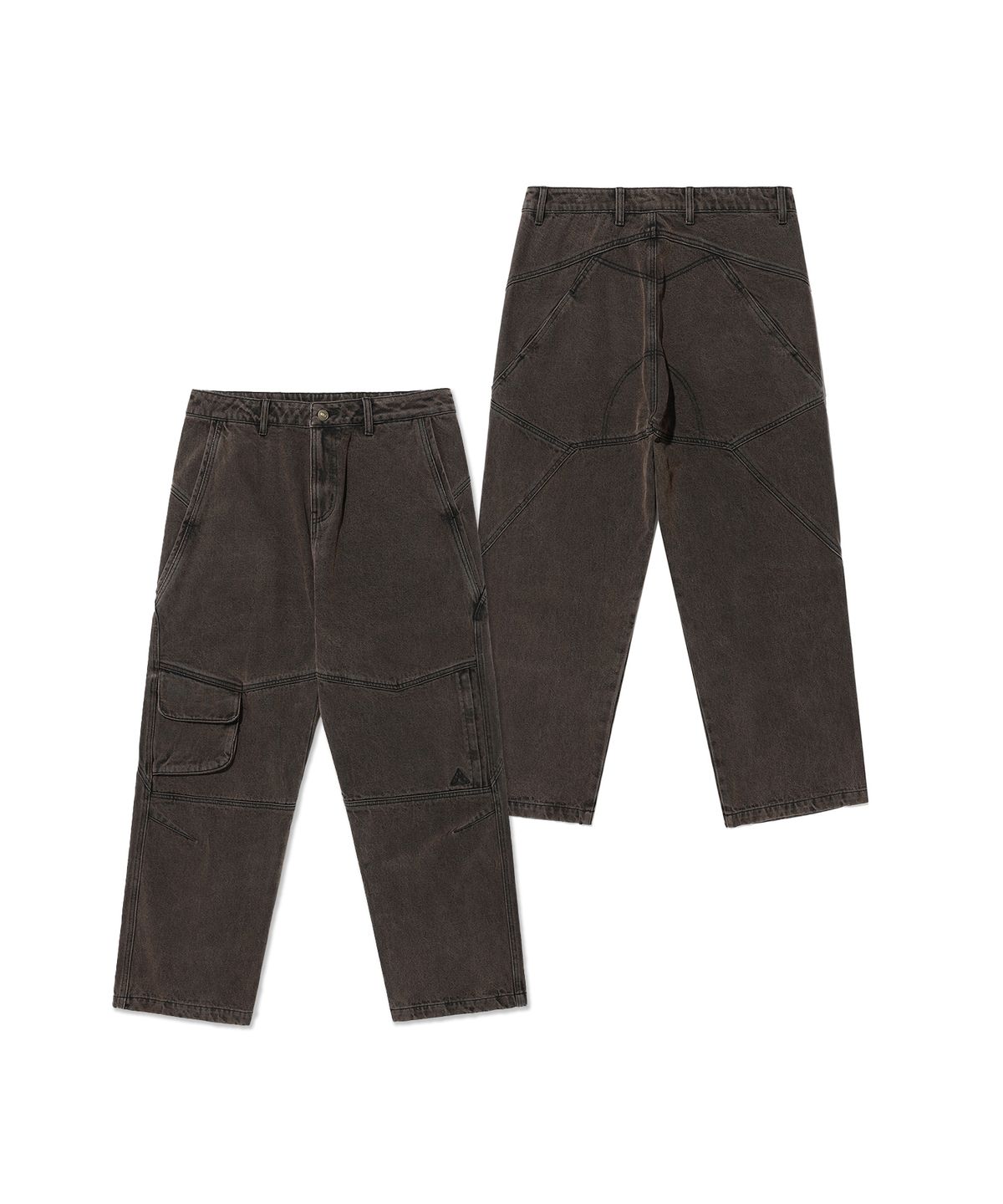 이스트쿤스트(ISTKUNST) OVERDYED CARGO JEANS_BROWN(IK2EFMD112A)