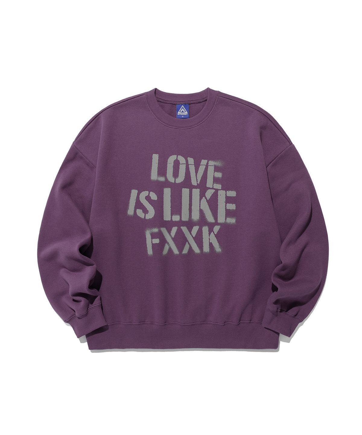 이스트쿤스트(ISTKUNST) LOVE IS SWEATSHIRTS_DARK PURPLE(IK2EFMM445A)
