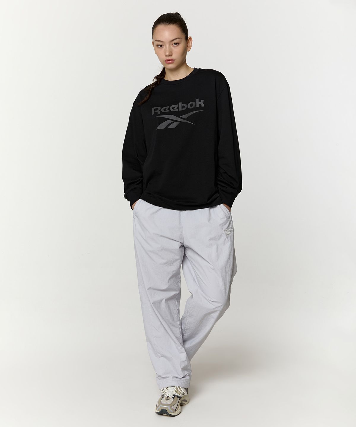 리복(REEBOK) 헤리티지 솔리드 2WAY 팬츠 - 그레이