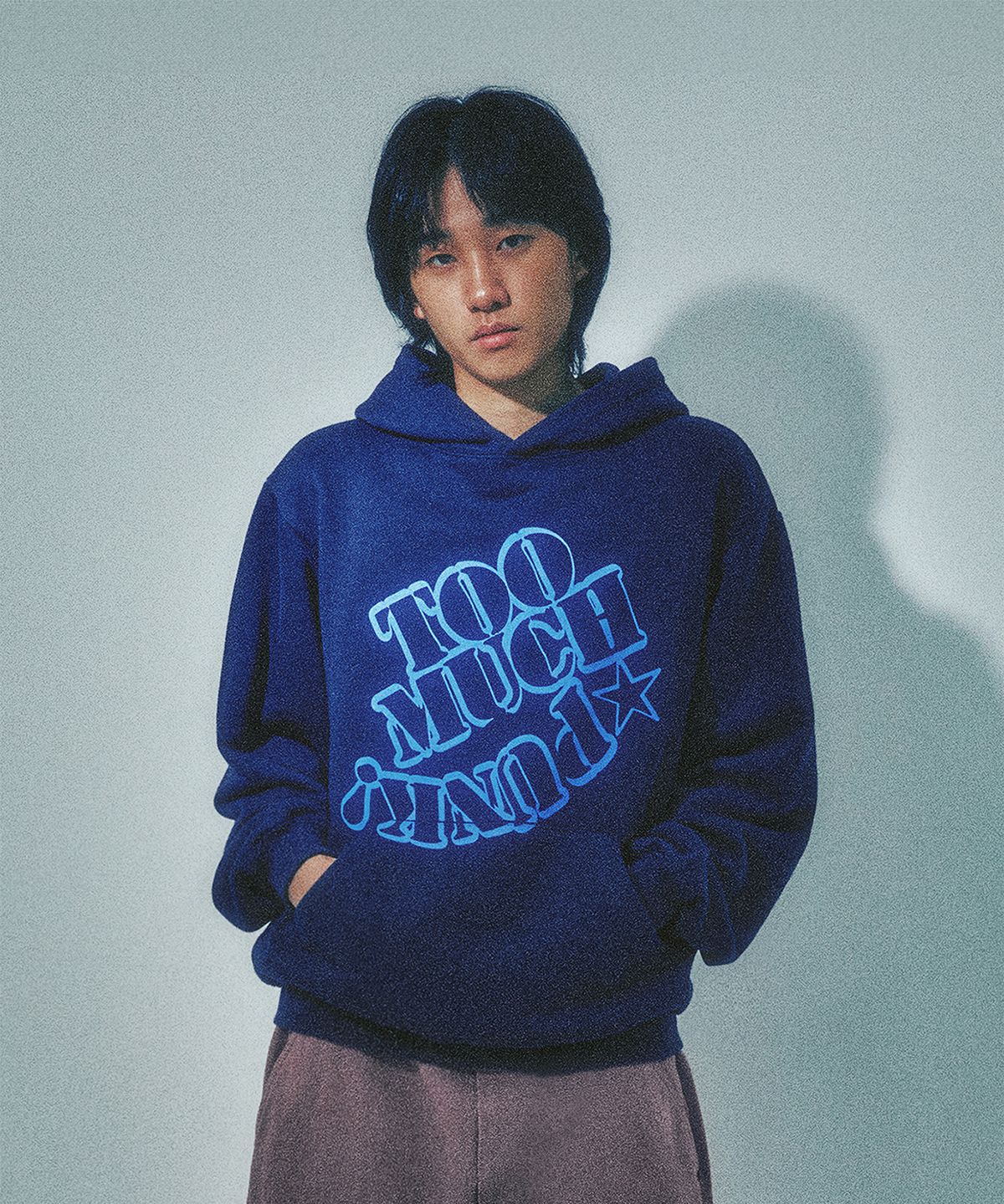 이스트쿤스트(ISTKUNST) TOO MUCH PUNK HOODIE_NAVY(IK2EFMM411A)