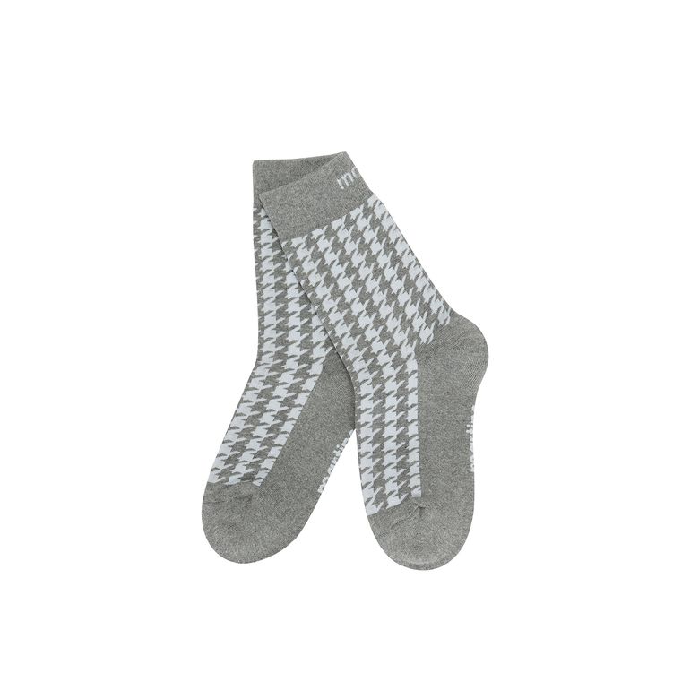Jacquard Check Socks_GRAY