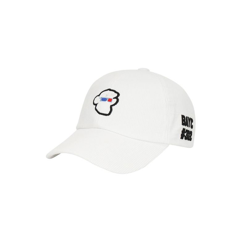 BAYC Corduroy Ball Cap_WHITE (Men)