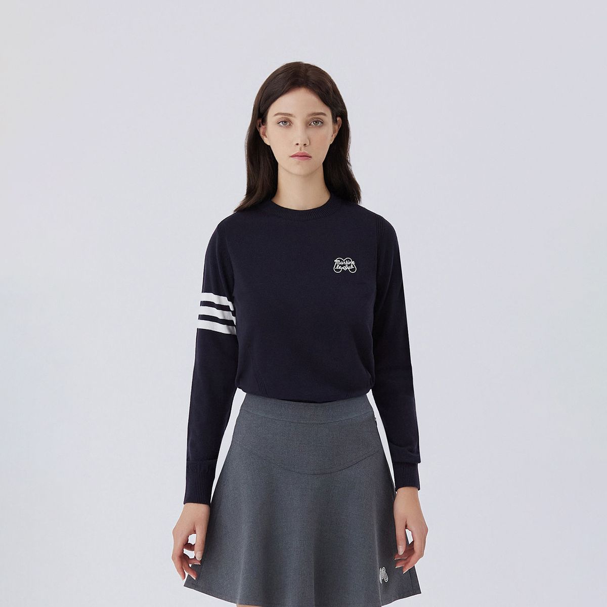 마틴골프(MARTINE GOLF) Heart Round Kneck T Shirts _NAVY