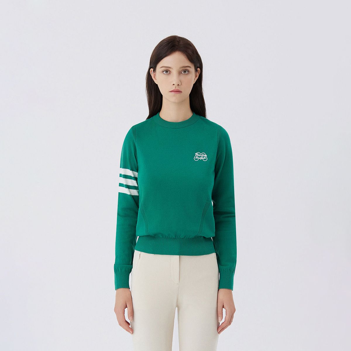 마틴골프(MARTINE GOLF) Heart Round Kneck T Shirts _GREEN