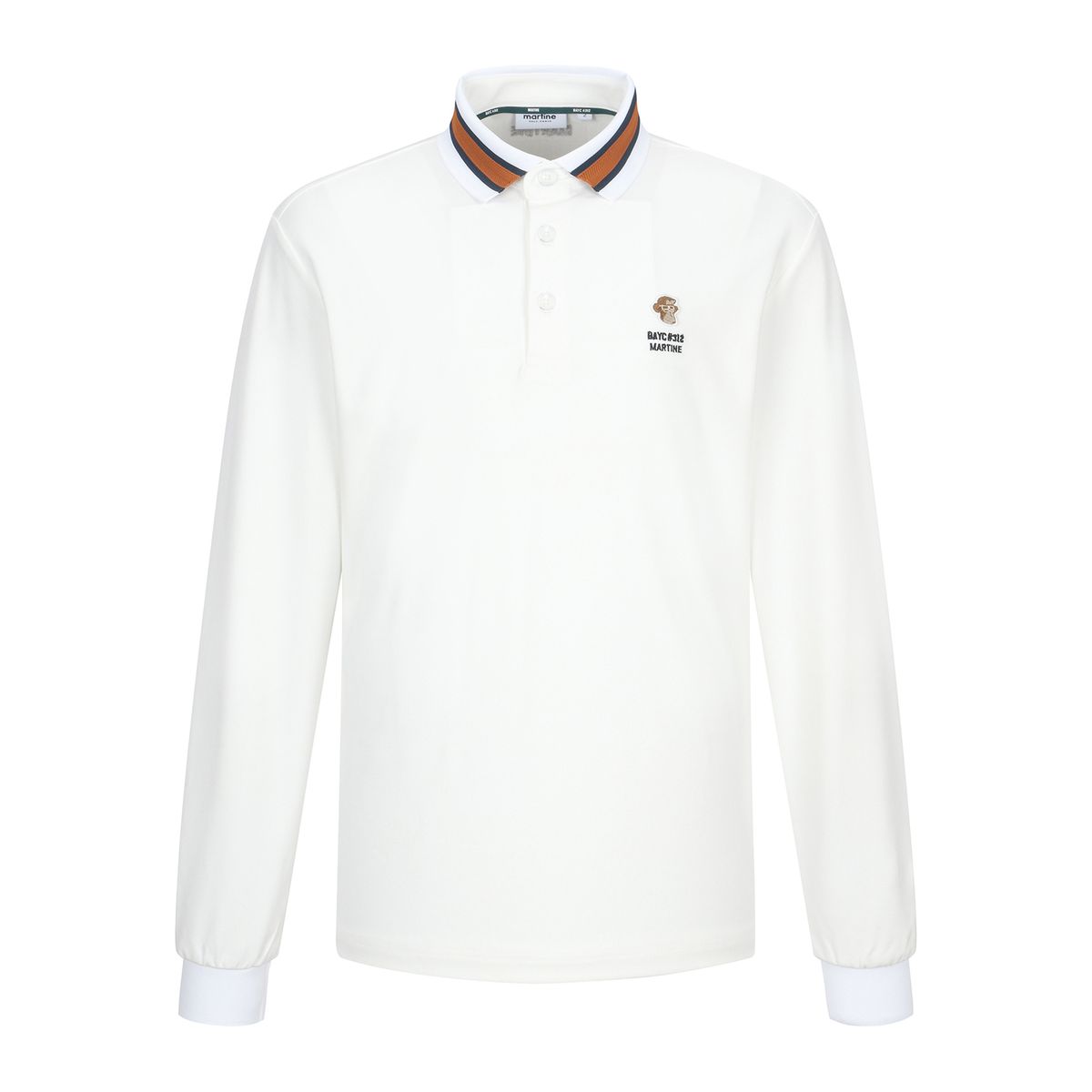 마틴골프(MARTINE GOLF) BAYC Combi Collar Tshirts_OFF-WHITE (Men)
