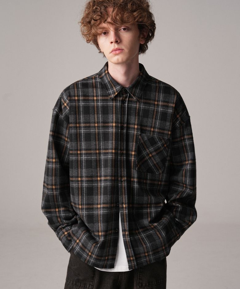 Billy Check Shirt CHARCOAL
