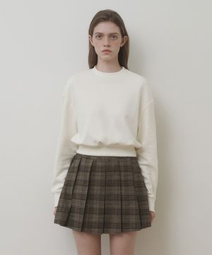 로고 맨투맨 크림