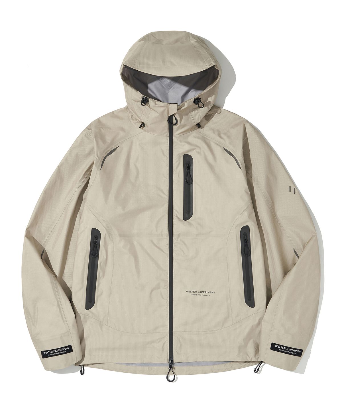 웰터 익스페리먼트(WELTER EXPERIMENT) 3LAYER SLIT REFLECTIVE HARD SHELL JACKET_CREAM_WOL064