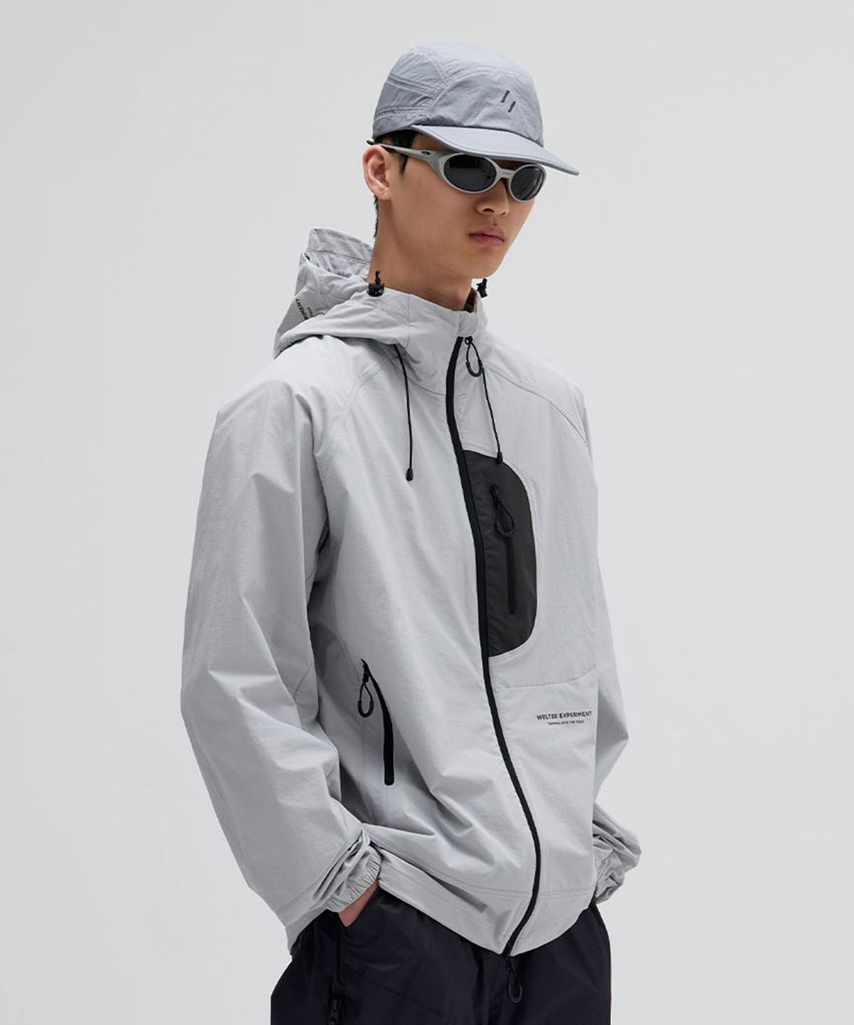 웰터 익스페리먼트(WELTER EXPERIMENT) RIPSTOP STRETCH SOFT SHELL JACKET_LIGHT GRAY_WOL070