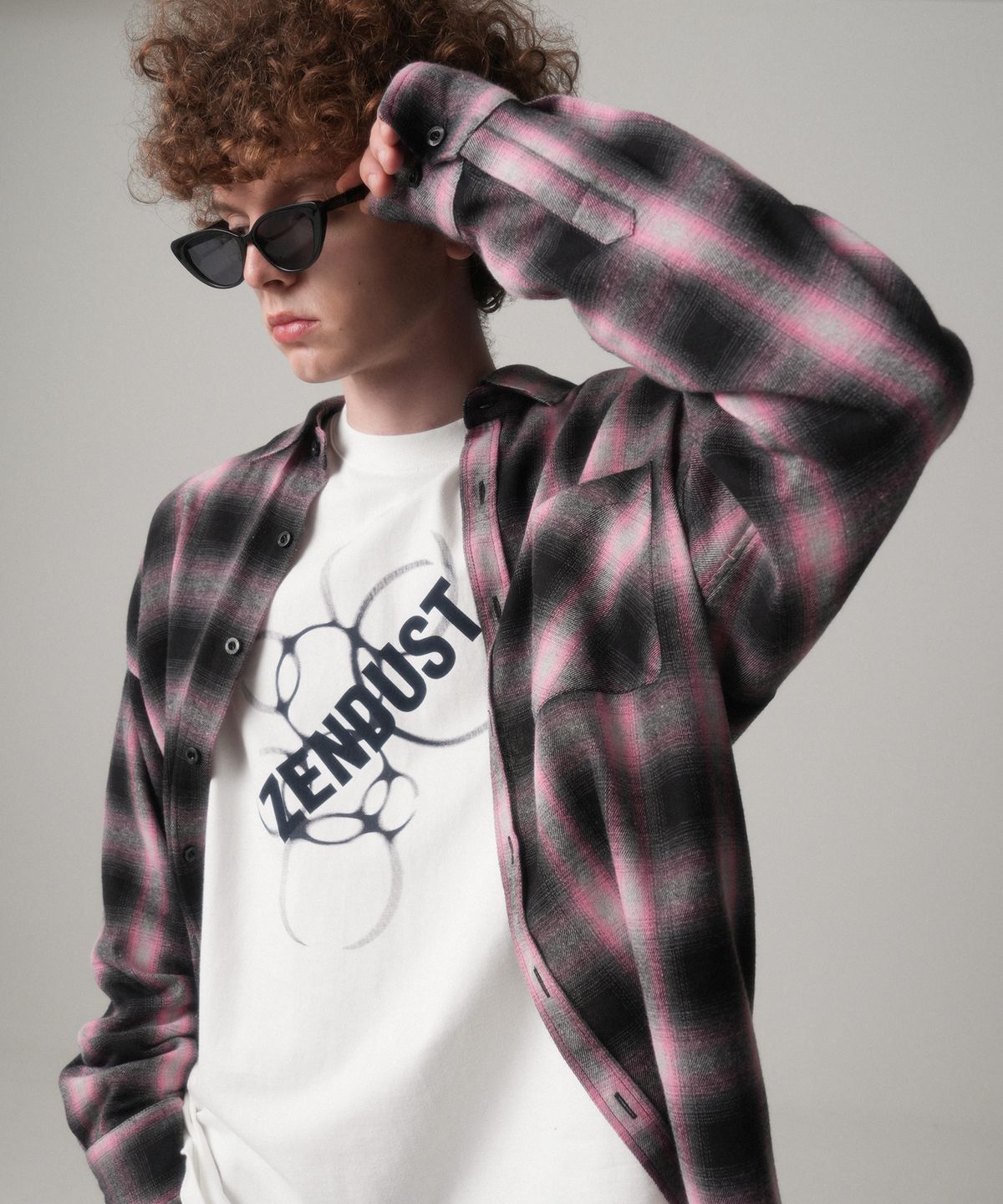 젠더스트(ZENDUST) Michelle Check Shirt PINK