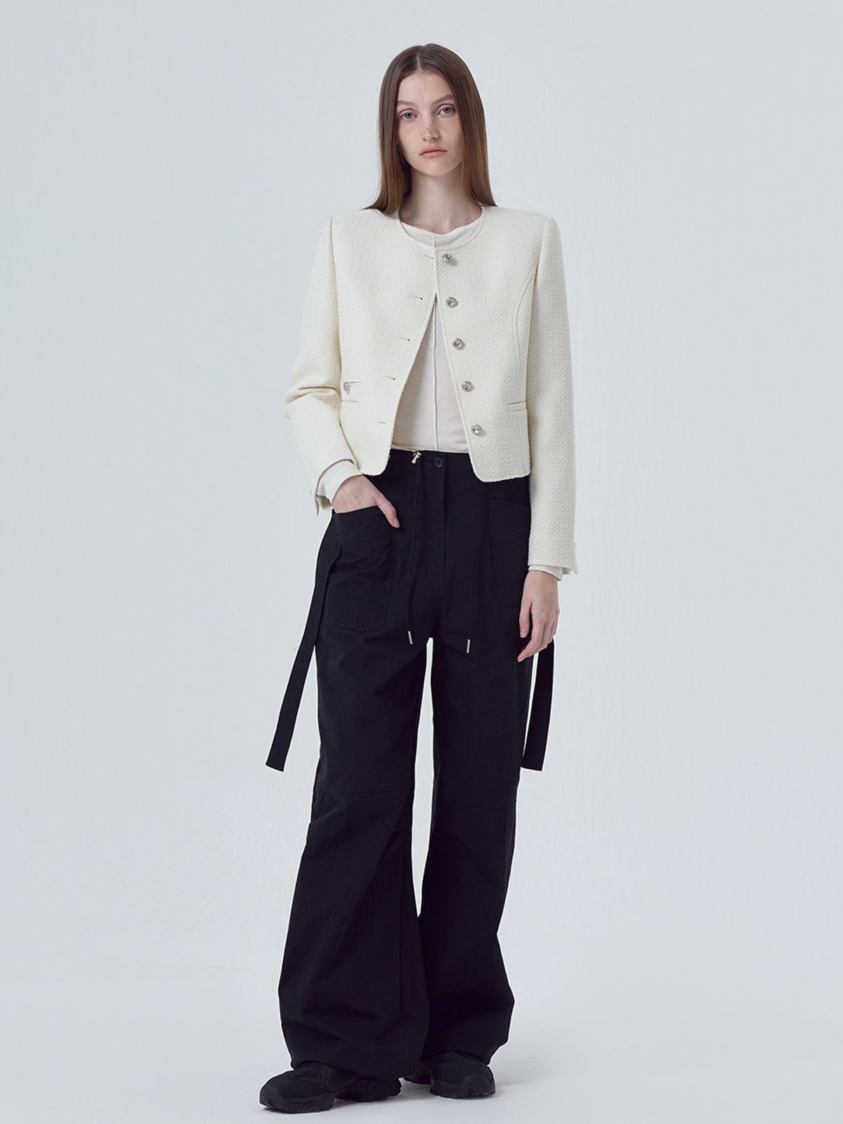 에트몽(ETMON) Pocket Strap Pants, Black