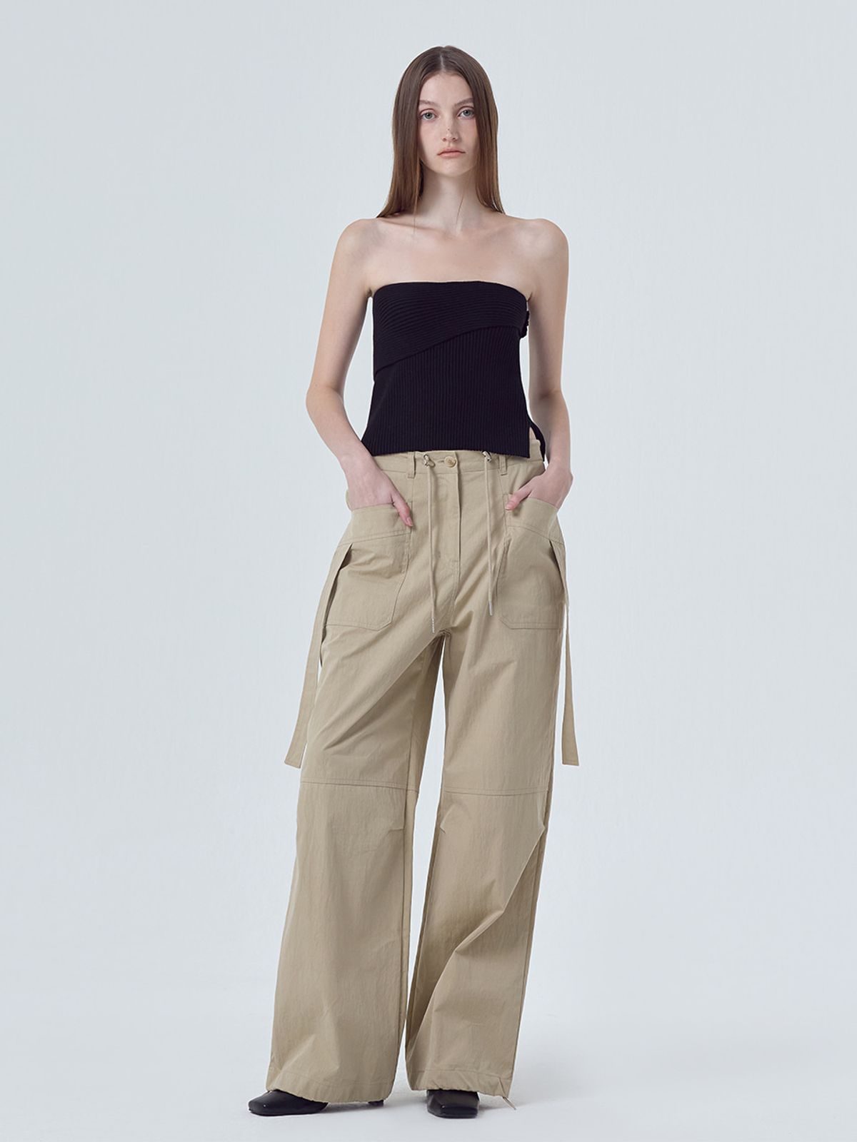 에트몽(ETMON) Pocket Strap Pants, Beige