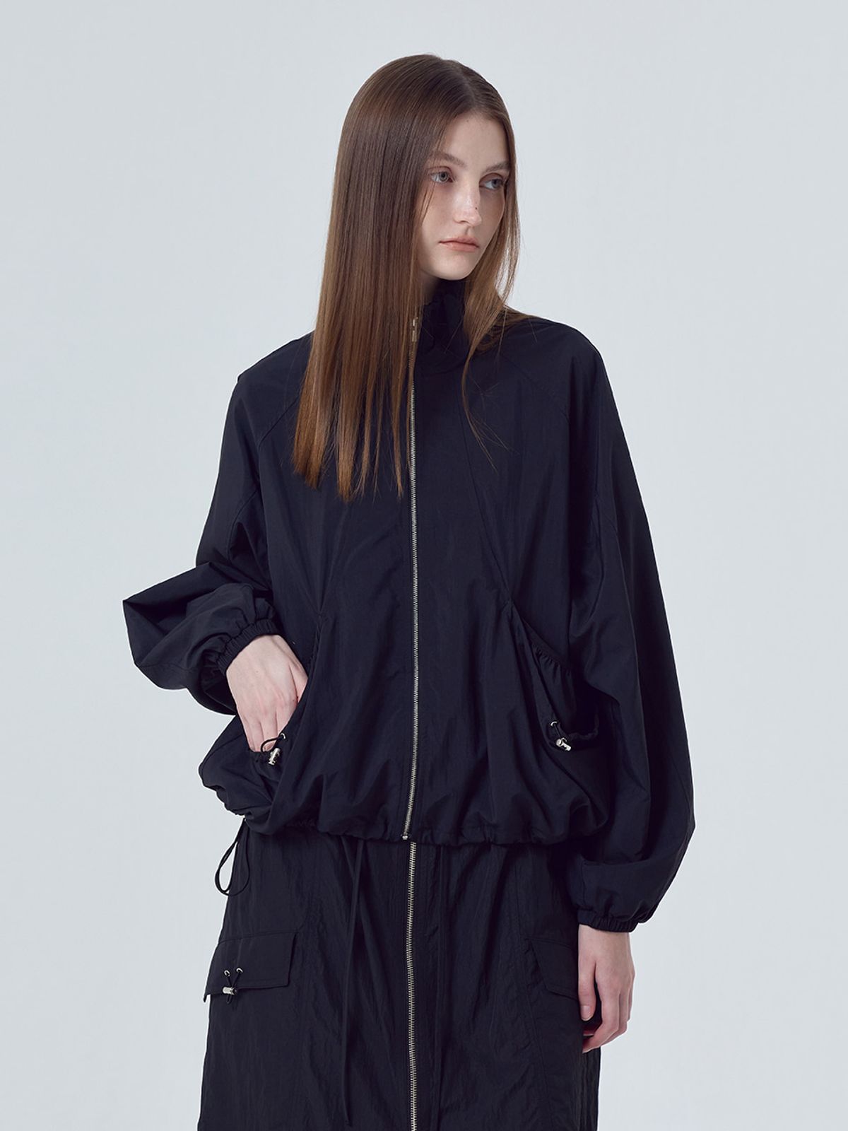 에트몽(ETMON) Double Pocket Wind Jumper, Black