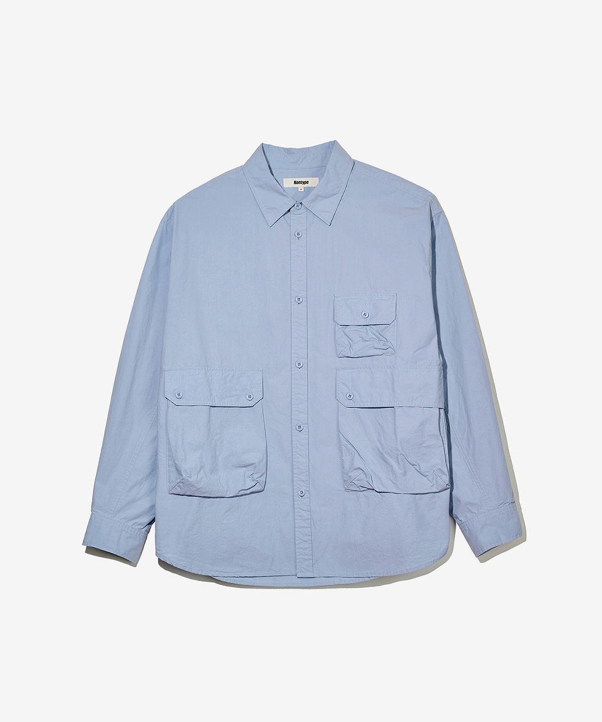 논타입(NONTYPE) LUGGAGE OVERSIZED SHIRTS (SKY BLUE)