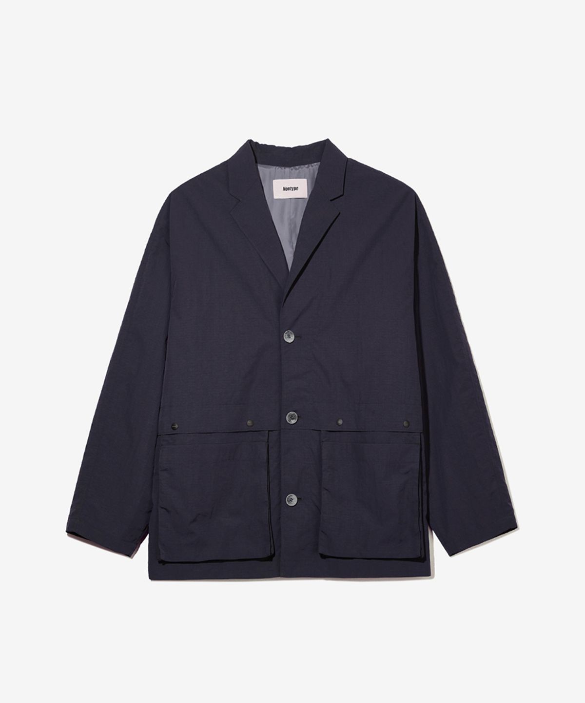 논타입(NONTYPE) PLACKET LAYERED COMFY JACKET (BLACK)