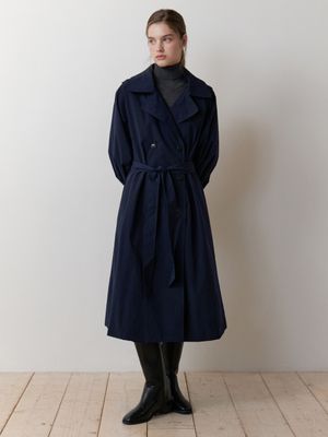 Magnet trench coat (navy)