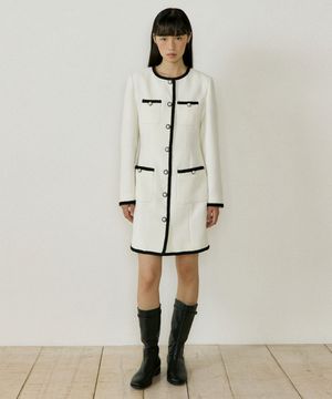 Tweed Jacket One-piece (ivory)
