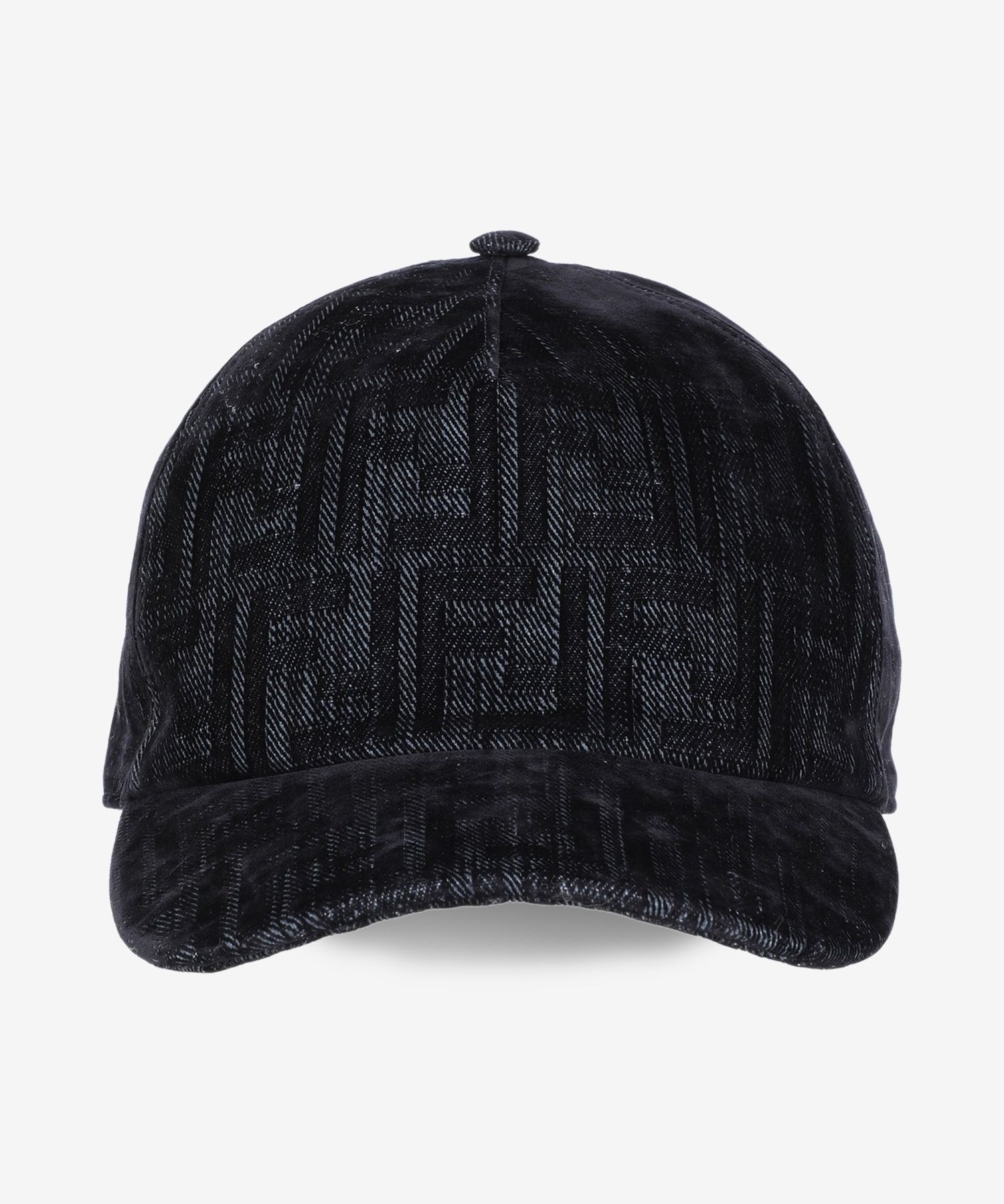 Fendi Cap FF Logo Blue Denim Cap FF Jacquard denim baseball hat FENDI - Nugnes1920 main image 3
