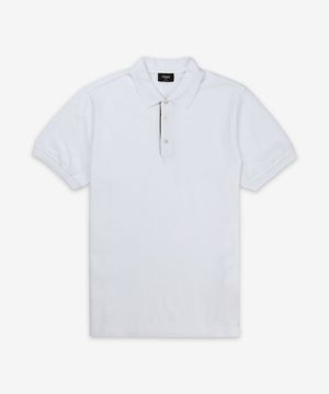 FF 모티프 프린트 레귤러핏 반소매 폴로 셔츠 - 화이트 / FY0985AAONF0QA0