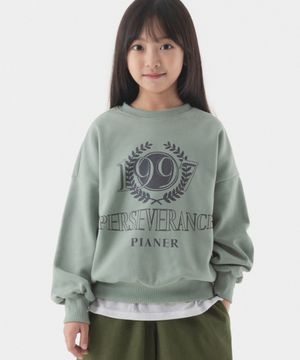 1997 프린트 오버핏 맨투맨 (연카키)