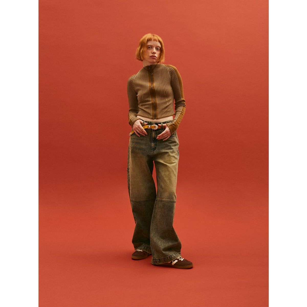 샌드 사운드(SAND SOUND) Boat Neck Crop ZipUp Cardigan  Beige