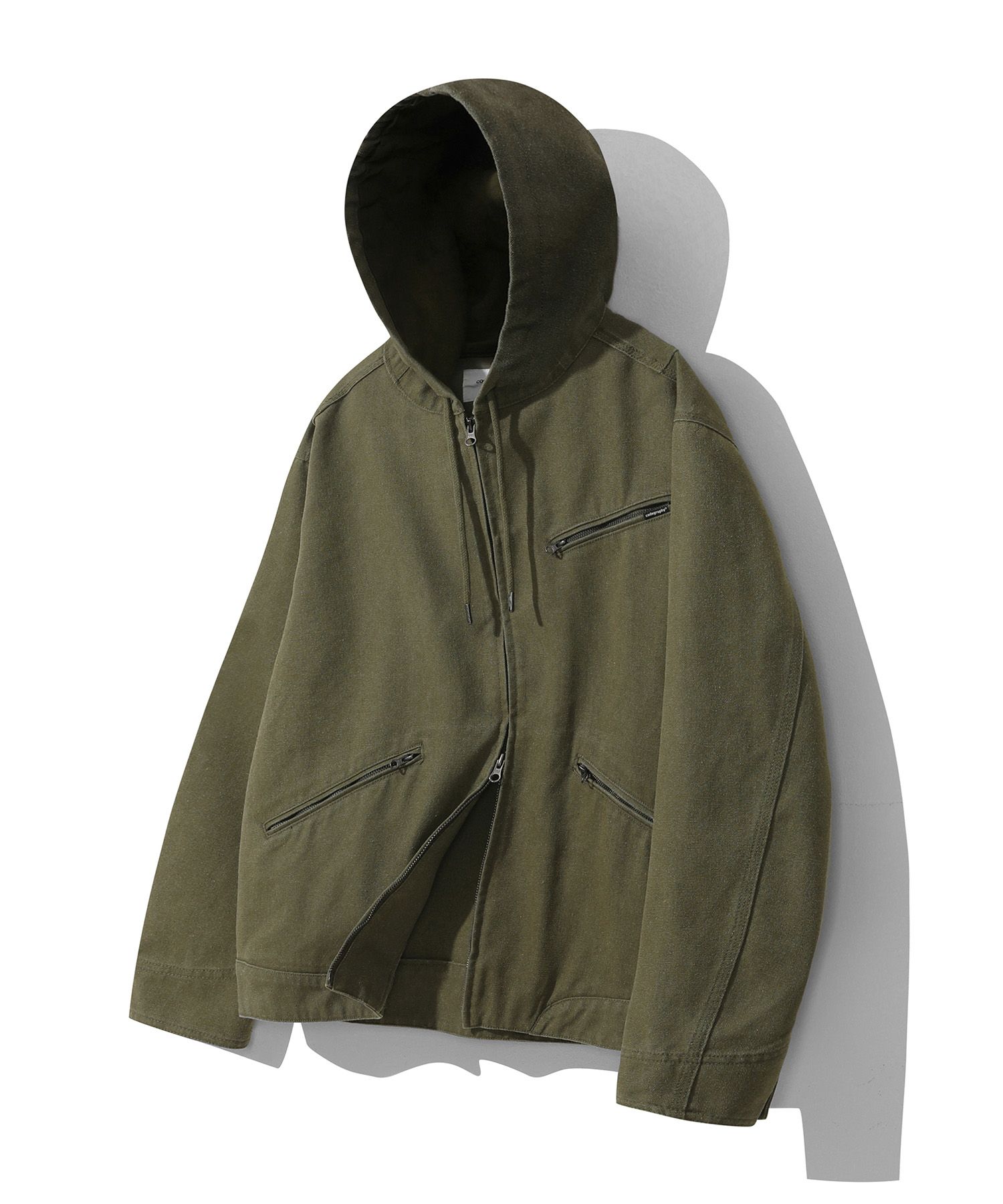 ★CODEGRAPHY★Vintage Washed Cotton Hooded Work Jacket★ MUSINSA | Codegraphy Vintage Washed Cotton Hooded Work