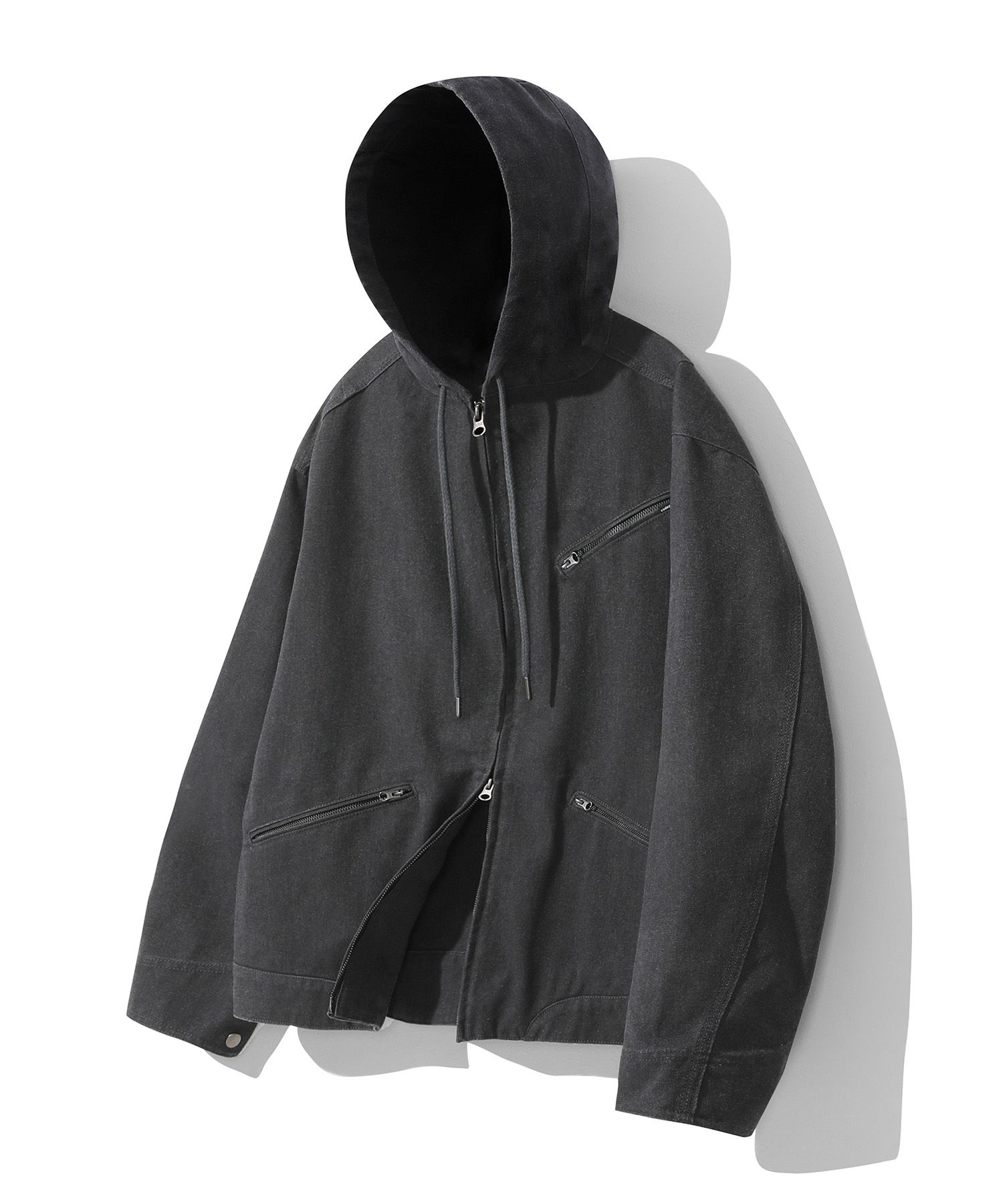 ★24-25FW★CODE GRAPHY★VINTAGE WASHED COTTON HOODED JACKET MUSINSA | Codegraphy Vintage Washed Cotton Hooded Work