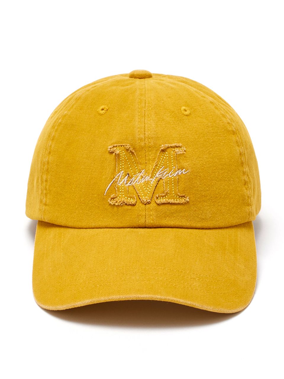キャップ [MATINKIM]matin cursive ball cap in mustard MUSINSA公式 | MATIN KIM MATIN CURSIVE BALL CAP IN MUSTARD