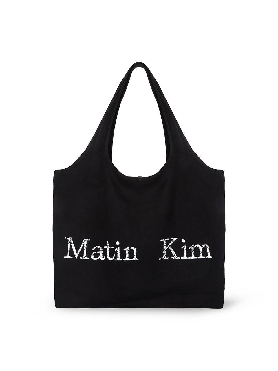 MATIN KIM】MATIN CRACKED LOGO GLOSSY ECOBAG☆送料・関税込