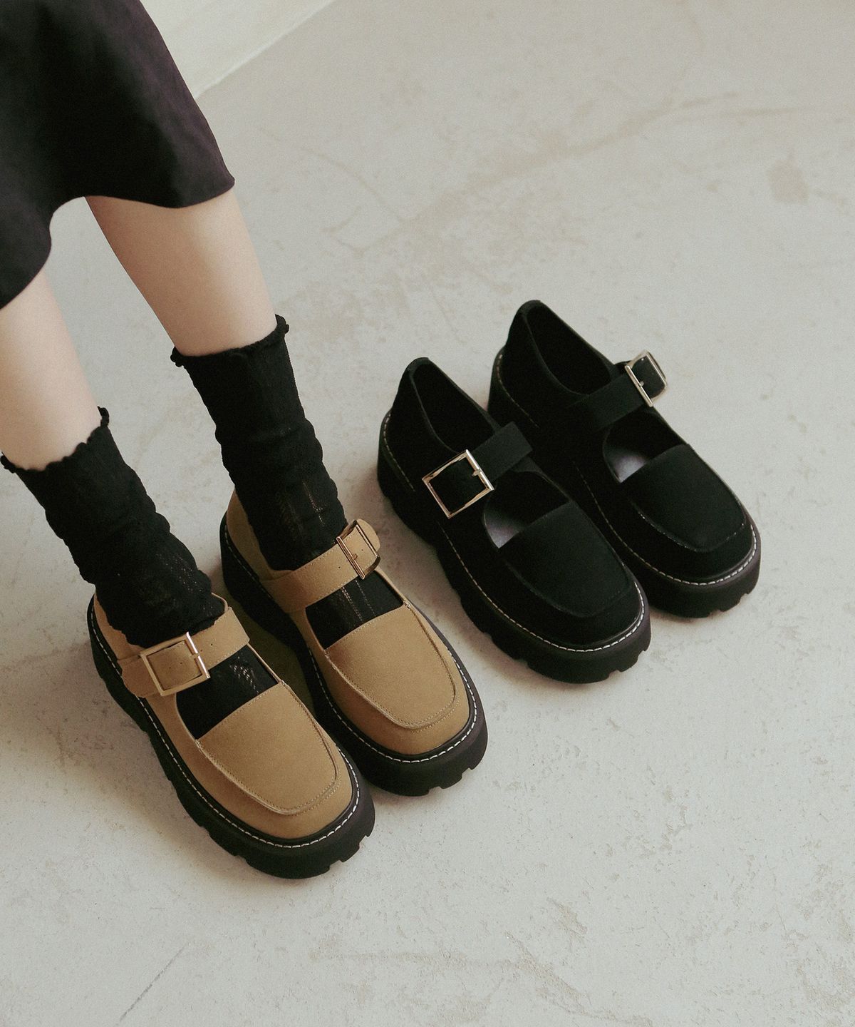 프리플라(FRI FLA) ljh7080 paltform maryjane loafer _ 2colors