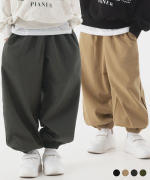 [2 PACK] 코튼 와이드 밴딩 조거 팬츠 (4color)