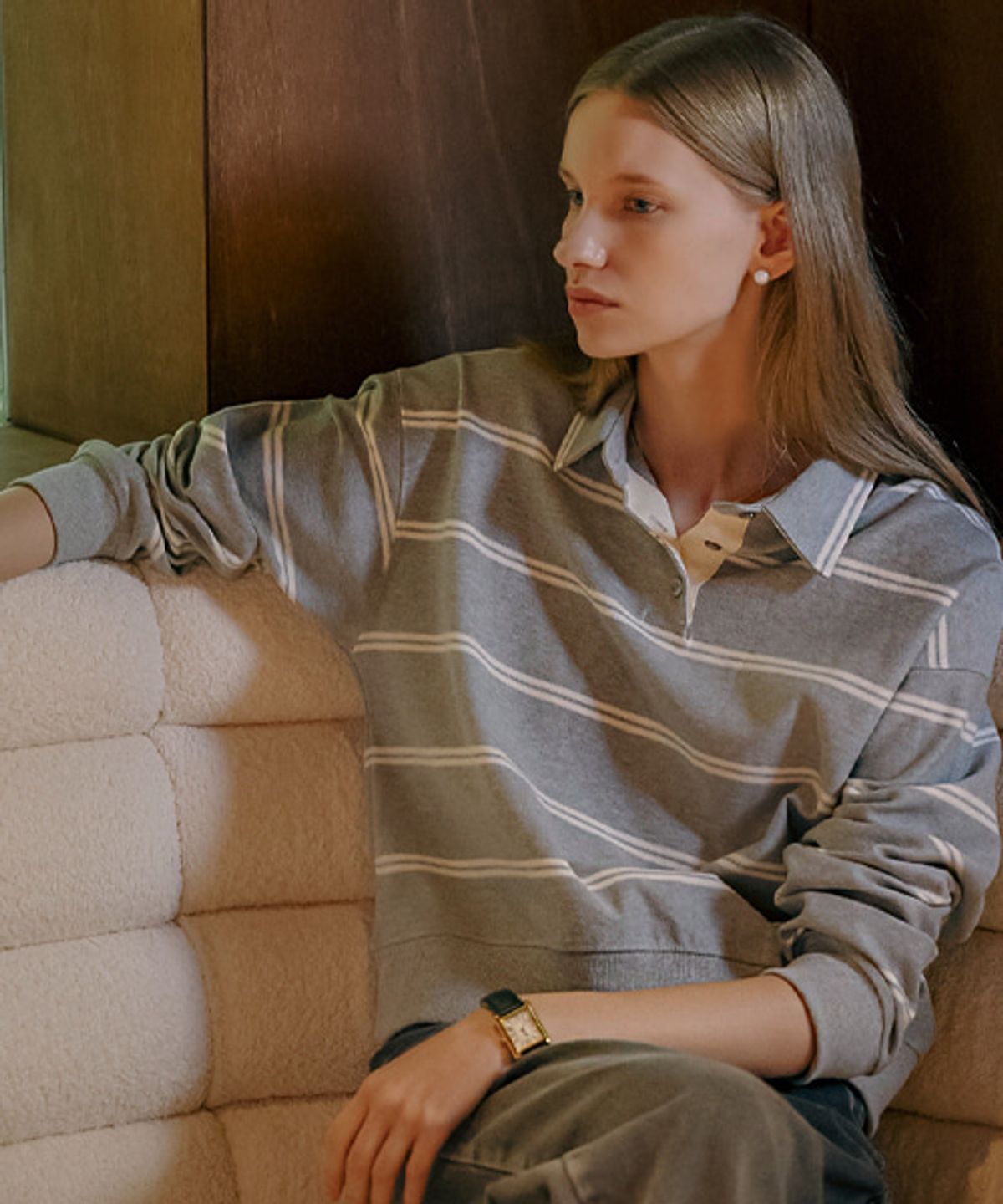 틸아이다이(TILL I DIE) Double stripe collar MTM_Gray