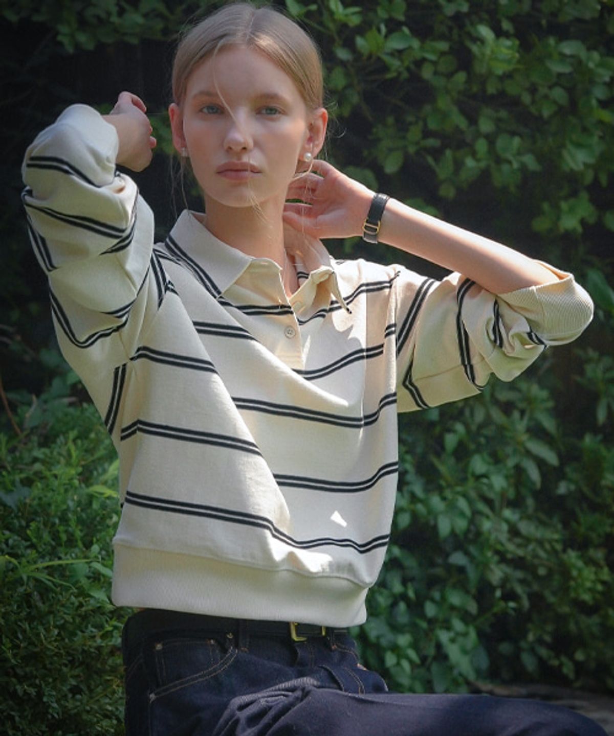 틸아이다이(TILL I DIE) Double stripe collar MTM_Ivory