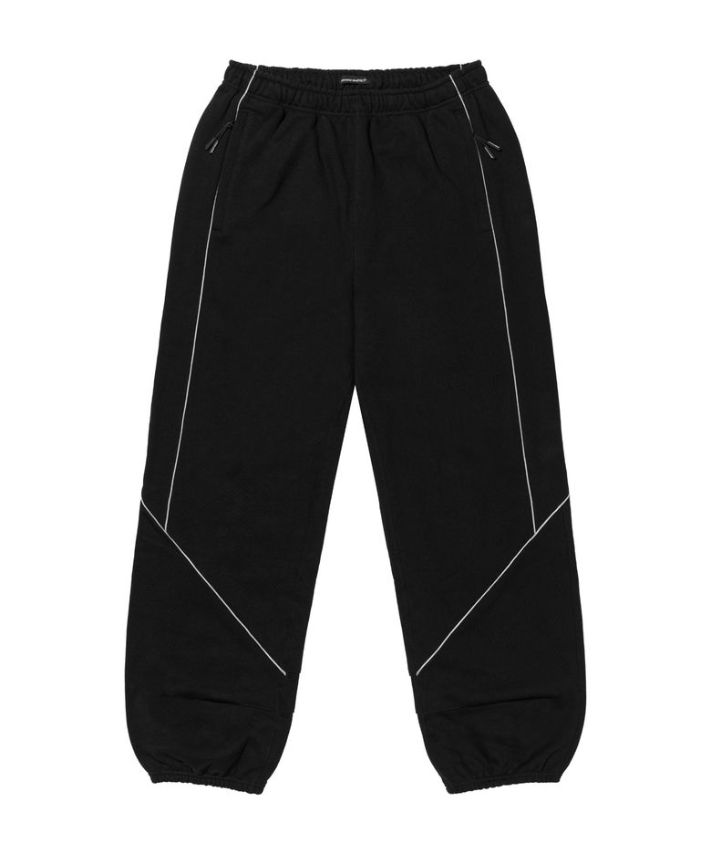LM BLOCKING REFLECTIVE PIPING SWEAT PANTS (BLACK)