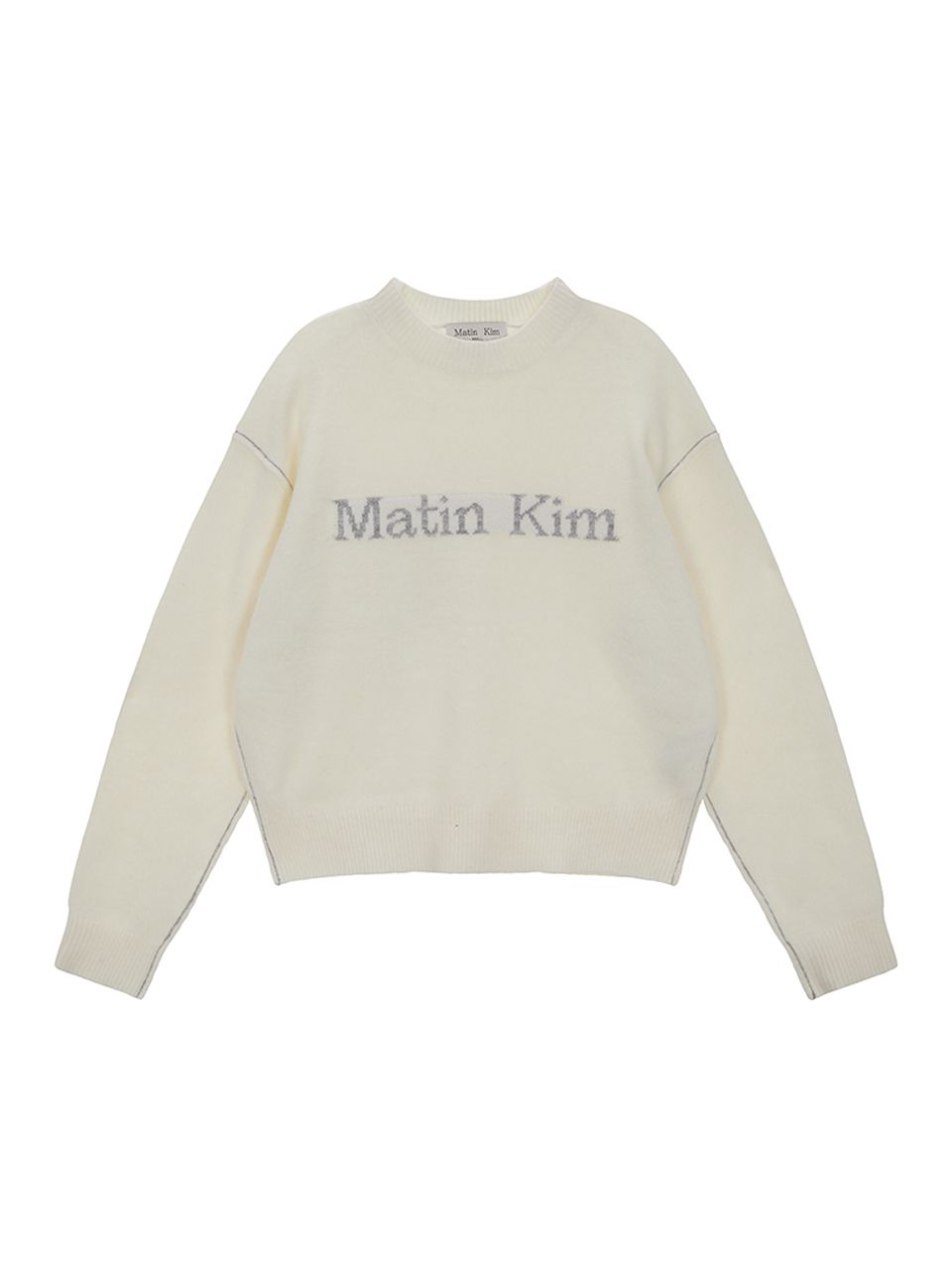 無料配送 ◆Matin Kim◆ COLOR LINE POINT LOGO KNIT PULLOVER MUSINSA | MATIN KIM COLOR LINE POINT LOGO KNIT PULLOVER IN IVORY