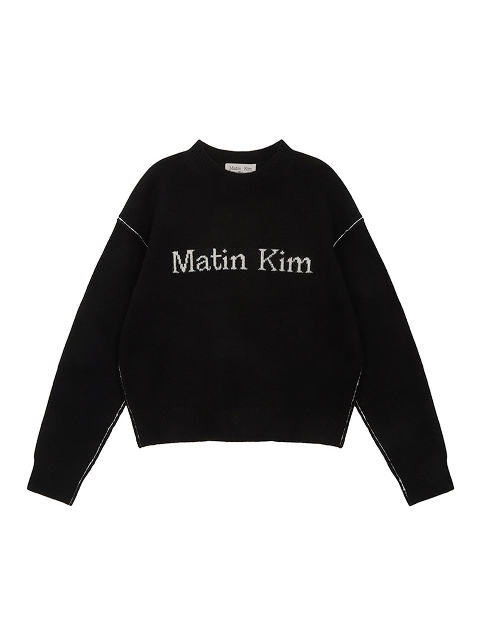 MUSINSA公式 | MATIN KIM COLOR LINE POINT LOGO KNIT PULLOVER