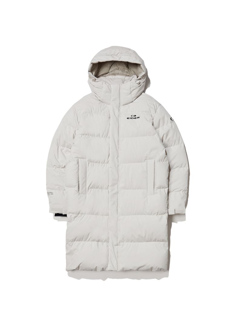 STELOL S (스테롤 S) UNI 윈드스타퍼 롱 다운 자켓_OATMEAL GREY