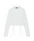 CROP STRING LONG SLEEVE TEE (OFF WHITE)
